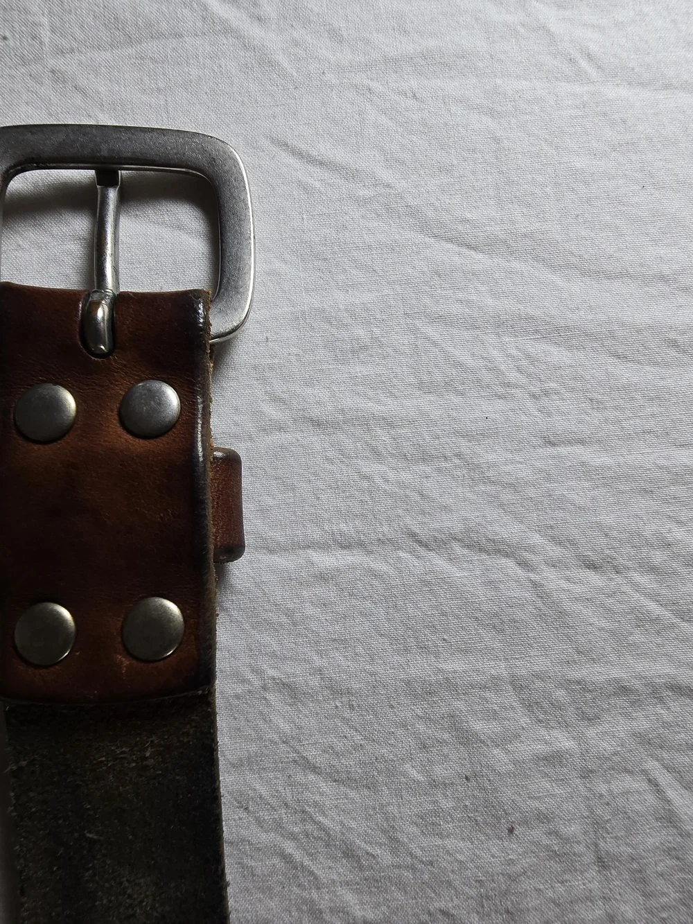 J. Crew Men's Brown Genuine Leather Belt with Metal Buckle Size 32